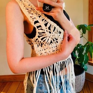 Fringe Macrame Vest